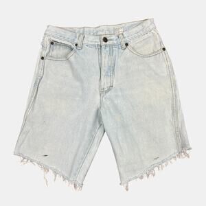 Vintage Brittania Denim Cut Off Shorts Mens 31 Light Wash 90s Jean Shorts USA St